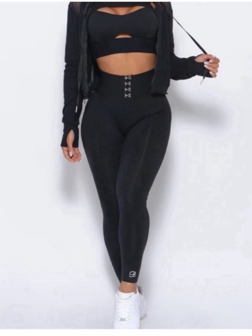 Bombshell Sportswear Black CINCHER Waist Leggings Small